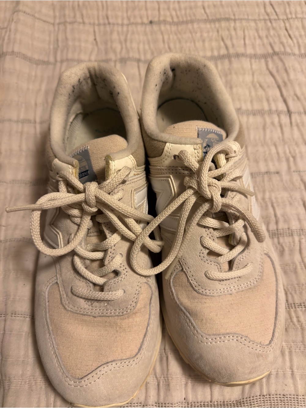 Men’s Neutral White/Beige Casual Sneakers